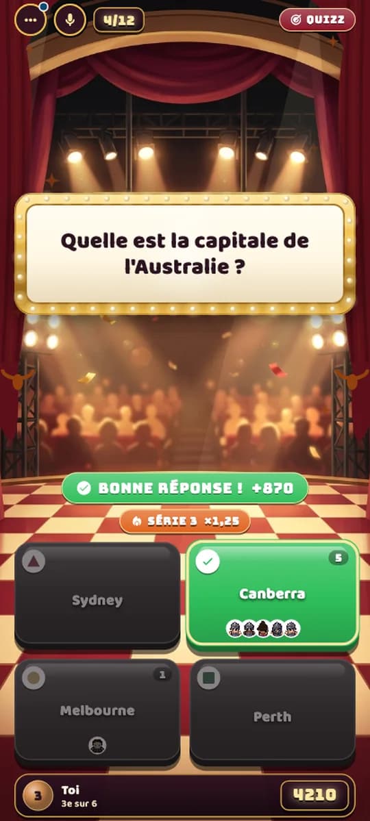 Bonne réponse, la série continue